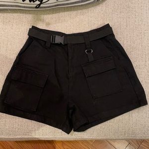 Black jean shorts from Hot Topic